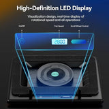V12 Laptop Cooling Pad Stand with 5.5inch Fan, Fast Cooling Computer Laptop 15.6-21in