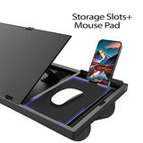 Laptop Lap Desk with Cushion - 9 Adjustable Angles, Fits Up to 15.6 inch Laptops, Built-in Mouse Pad, Phone and Pen Slots