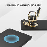 mefeir 4’x 5’x 5/8'' Thick Salon Mat for Hair Stylist, Barber Floor Mats with Round Base