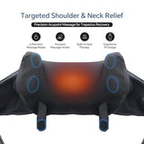 PERLEVI Cordless Neck Shoulder Massager with Heat, Deep Tissue Shiatsu Kneading for Pain Relief, Upgraded Straps Portable for Home Office Travel, Ideal Gifts for Men Women Mom Dad