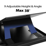 Laptop Lap Desk with Cushion - 9 Adjustable Angles, Fits Up to 15.6 inch Laptops, Built-in Mouse Pad, Phone and Pen Slots