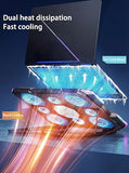 8-Fan Laptop Cooling Pad with Thermoelectric Cooler, 5-Speed Independent Control, 10 RGB Lights, 7-Height Adjustable Metal Panel Laptop Cooler