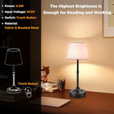 2 Pack Cordless Table Lamp, Battery Operated Lamp with 3 Color Temps and Stepless Dimming