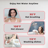 CAMPLUX Climatech 3 Tankless Water Heater Propane, 65,000 BTU Propane On Demand Hot Water Heater, Max 2.64 GPM, Indoor Installation, CX264, White
