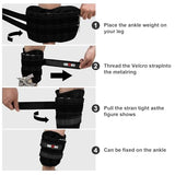 Ankle Weights Wrist Weights for Men Women, 1 Pair Adjustable Removable Steel Weighted Plates Arm Leg Weights for Walking Running Pilates