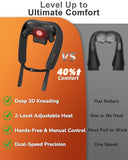JZBRAIN Neck and Shoulder Massager with Heat : Cordless Kneading Neck Massager for Pain Relief Deep Tissue - 3 Modes, 2 Intensity & 2 Heat Settings, Hands-Free Daily Comfort for Office and Home Use