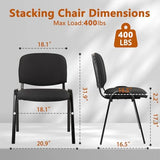 Cloth Fabric Guest Reception Chair with Upholstered Thickene Seat and Back Support