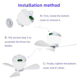 KIKVOOL Rechargeable Tent Fan, Portable Hanging Camping Fan with LED Light & Remote, 8000mAh Battery Powered, 3 Speed with Timer for Outdoor, RV, Canopy, Beach, Patio & Gazebo