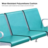 Gtzly Waiting Room Chairs Office Bench with Arms, Polyurethane Pad Airport Reception Chairs