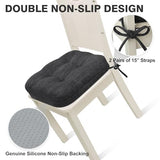 Shinnwa Kitchen Chair Cushions Set of 6, Dual-Layer Memory Foam Dining Chair