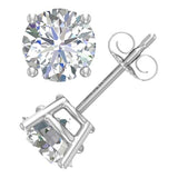 0.25 Ct Round Cut Lab-Grown Diamond 4-Prong Stud Earrings in 10K Gold