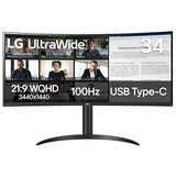 LG 34WR55QK-B 34-inch UltraWide WQHD (3440 x 1440) Curved Computer Monitor