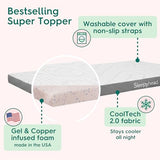 Sleepyhead Twin XL 2 Inch Mattress Topper Super, Thick Cooling Gel & Copper-Infused Memory Foam for College Dorm