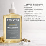 ATWATER Skin Armor Facial Cleansing Gel, Daily Gel Face Wash with Niacinamide, Salicylic Acid & Willow Bark Extract, Gentle Oil Control Cleanser for Normal to Combination Skin, Subtle Almond Scent