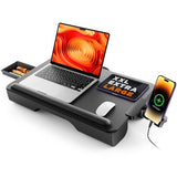 SAIJI Laptop Lap Desk, Portable Laptop Desk for Bed - Fits Up to 17" Laptops & MacBook