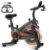 CURSOR FITNESS Exercise Bike, Brake Pad Stationary Bike for Home with Exclusive App, Stationary Bikes for Home with 300 lb Weight