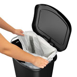 Glad Premium 13 Gallon Trash Can - Plastic Kitchen Waste Bin with Odor Protection of Lid