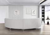 Legend Vansen L Semicircle Velvet Sofa 141.34” Oversized Sectional Curved Sofa for Living Room