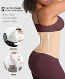 FeelinGirl Womens' Waist Trainer Tummy Control Waist Cincher Trimmer Belt with Hooks Steel Bones Slim Body Shaper Skin