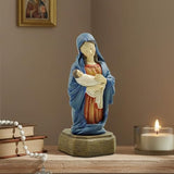 Virgin Mary Statue Catholic, Mother Mary Holding Baby Jesus, 5.91 Inch