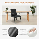 SLKJChr Leather Office Guest Chair, Guest Conference Room Chair, 600 LBS Capacity High Back Reception Chair