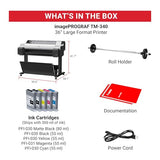 Canon imagePROGRAF TM-340 36" - Large Format 5 Color Poster & Plotter Printer with Media Detection
