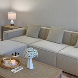 Luxury Modular Sectional Living Room Sofa Set, Modern Minimalist Style Couch with Ottoman and Chais