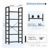 5 Tiers Bookshelf, Classical Book Shelf, Tall Display Shelves in Living Room/Home/Office