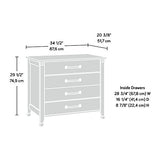 Sauder Carson Forge 2 Drawer Lateral File Cabinet, Rustic Vintage Style Filing Drawers