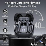 Hybrid Active Noise Canceling Wireless Earbuds, 6 Mics ENC Clear Call Ear Buds