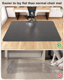 Blvornl Ultra Large Office Chair Mat for Hardwood Floor, Rolling Chair Mat for Hard Wood, Large Anti-Slip 47.2"*60" Black