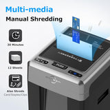 BONSEN 300-Sheet Auto Feed Micro-Cut 2-in-1 Paper Shredder for Office, 60-Mins Heavy Duty Shredder, P-4 High Security, 58dB Super Quiet