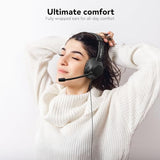 Headphones with Mic for Pc with Noise Canceling Microphone for Laptop, USB Headphones for Work from Home/Call