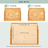 HOME Bamboo Wood Bed Tray, Lap Desk with Detachable Cushion