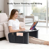 Lap Desk for Adults with Arm Rests,Ergonomic Laptop Pillow Stand for Bed