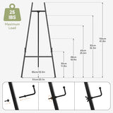 Height Metal Standing Easel with Adjustable Chain, Heavy Duty Art Easel for Painting