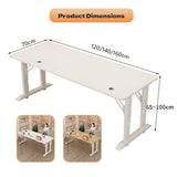 Height Adjustable Modern Gaming Desk, White Standing Desk