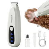 PUKACO Upgraded Mini Dog Paw Trimmer with LED Light, Low Noise Small Pet Hair Trimmer 18mm Wide Curved Blade, 35dB Cordless Waterproof Pet Paw Grooming Clippers for Dogs, Cats, Paws, Ears, Face, Rump