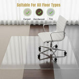 Office Chair Mat for Hardwood Office Chair Mat for Carpet 12 24 36 48 52 64 72 in Clear PVC Desk Mats for Carpet Heavy Duty
