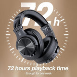 OneOdio A70 Bluetooth Over Ear Headphones, Wireless Headphones with 72H Playtime, Hi-Res, Built-in Mic