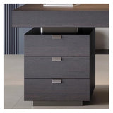 zhongxlla Standing Desk, Modern Smoky Color Executive Desk with Drawers