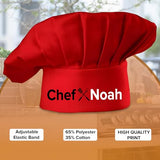 Personalized BBQ Chef Hat with Custom Name, Adjustable for Men - Ideal Gift for Father's Day & Birthdays