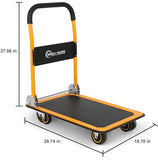 Simpli-Magic Push Cart Dolly, 330 LBS – Foldable Moving Platform Hand Truck