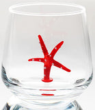HeguSun 3D Drinking Glass Cup with Cute Animal Figurine Inside, Hand Blown Glass Starfish Figure Inside Mug, Stemless Glass for Wine, Water, Milk, Beverages, 12oz (Starfish)