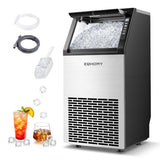 EUHOMY Commercial Ice Maker,120lbs/24H,Under Counter,33lbs Storage Bin