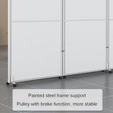 Folding Privacy Screen Panel, Portable Room Divider with Lockable Wheels