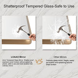 LOAAO 60"X36" Gold Bathroom Mirror