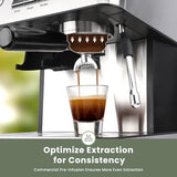 Gevi 20 Bar Espresso Machine with Grinder & Steam Wand for Latte Cappuccino | Removable Water Tank