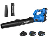 LUXTER Cordless Leaf Blower 320 CFM & 120 MPH Brushless Electric Leaf Blowers 2-Levels Variable Speed with 2 X 4.0Ah Battery and Fast Charger Included