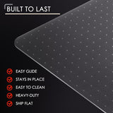Kuyal Office Chair Mat for Carpet, 32x48 Clear Heavy Duty Computer Chair Mat, Under Desk Protector Carpeted Floors Mat, Easy Chair Movement,Ship Flat